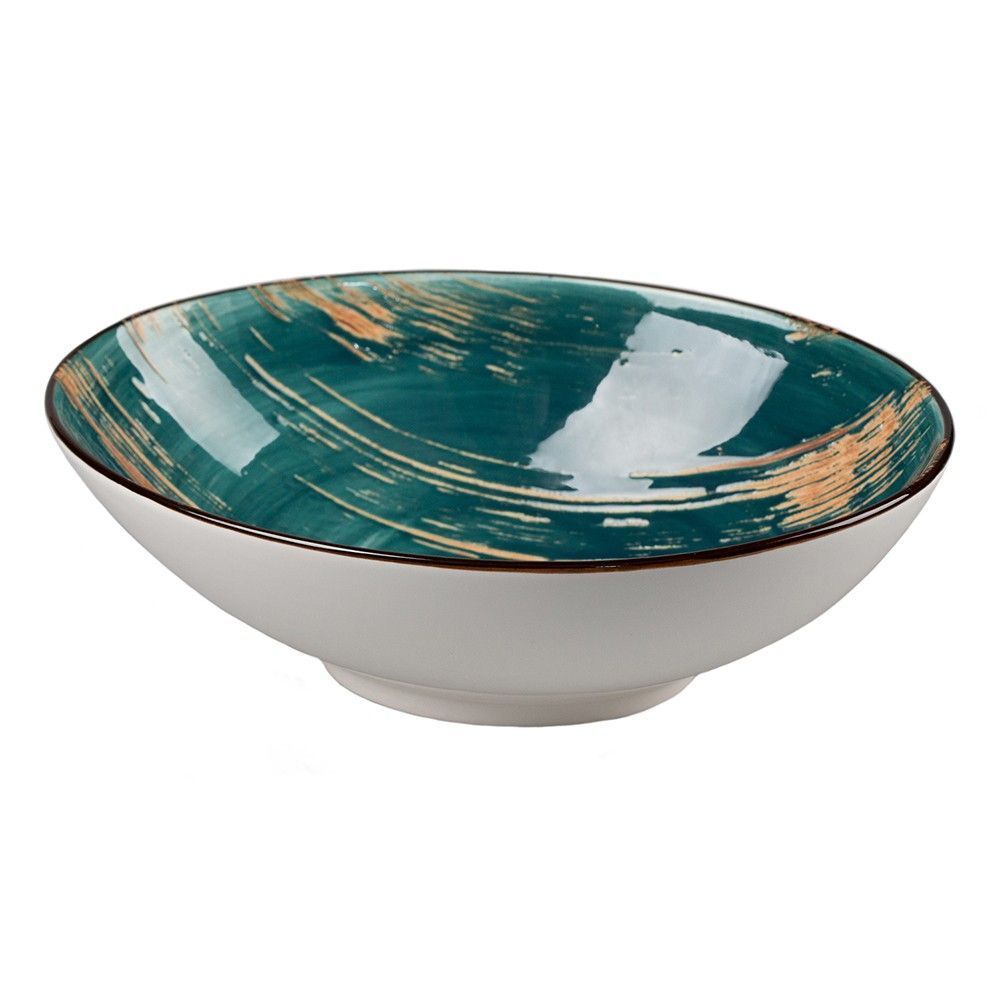 Салатник Texture Dark Green Lines 20*14*6 см, 650 мл, P.L. Proff Cuisine