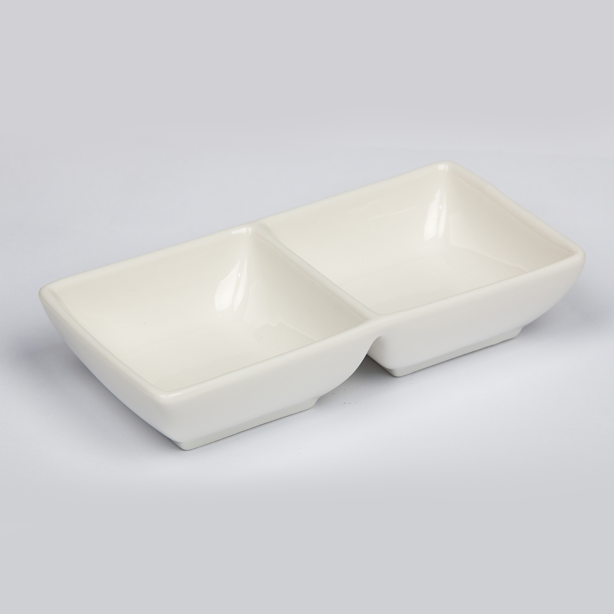 Соусник двойной 14*7*3 cм, 70*70 мл, фарфор, P.L. Proff Cuisine