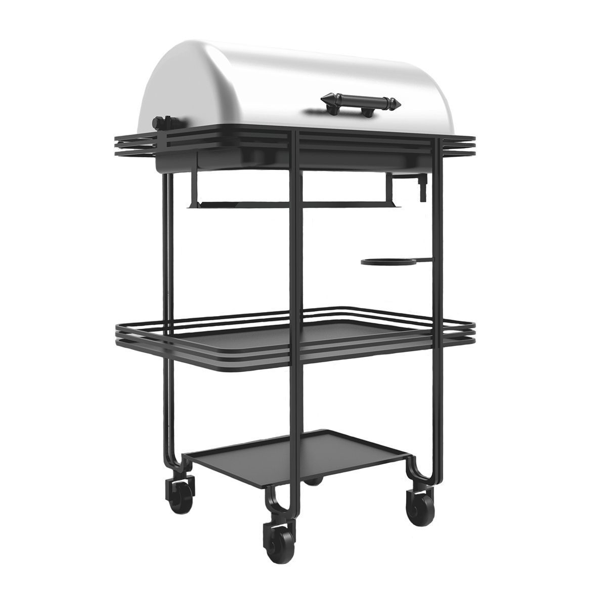 Станция с мармитом,на колесиках,нержавеющая сталь 69*60*10 см. P.L.--Hotelware