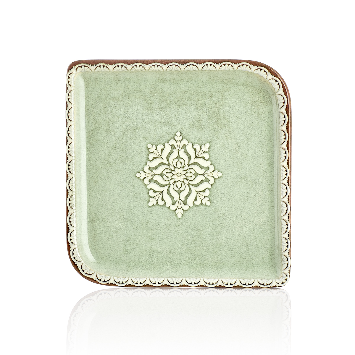 Тарелка квадратная d=23*23 cм,фарфор,серия