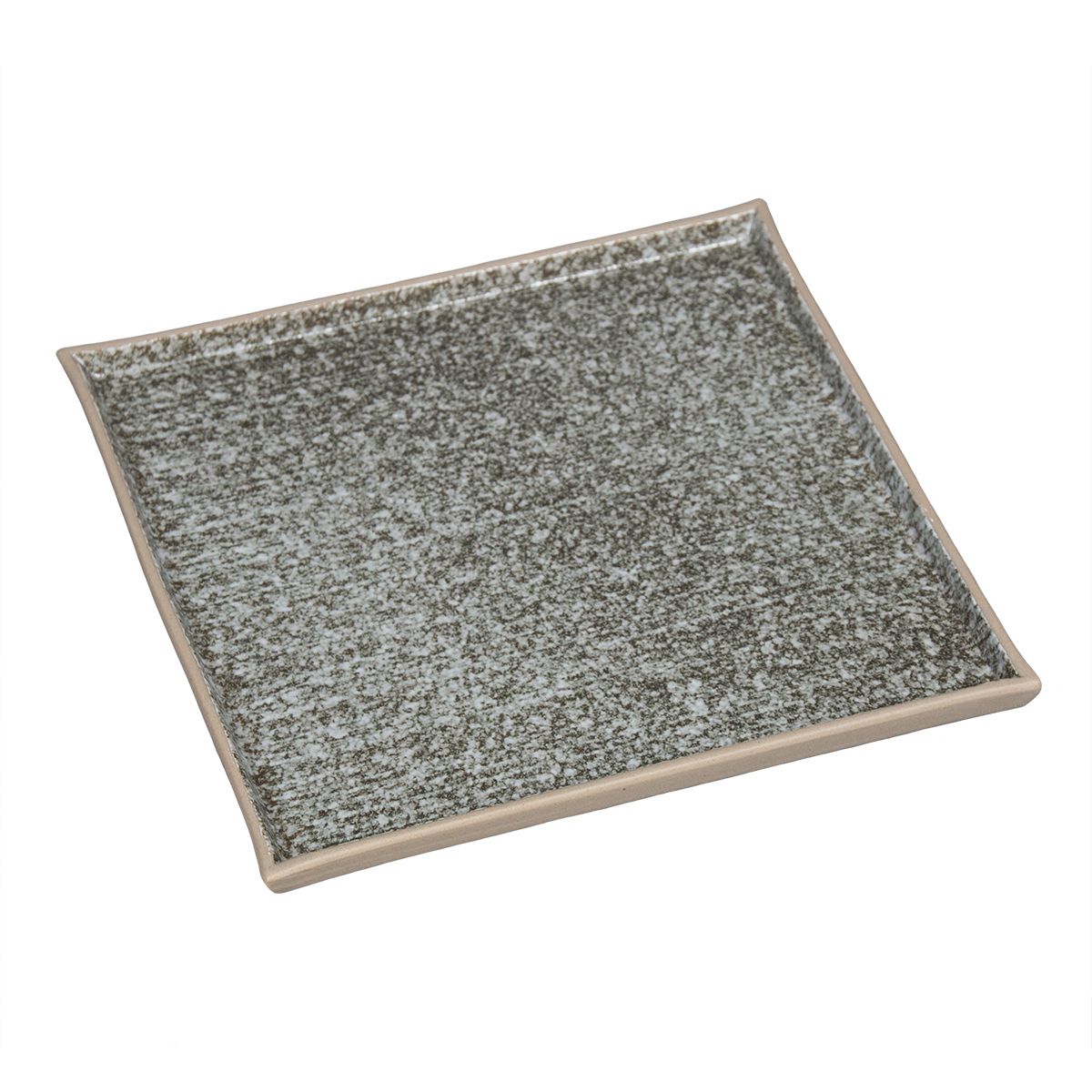 Тарелка квадратная с покрытием 20*20 см, Glossy Stone Untouched Taiga, P.L. Proff Cuisine