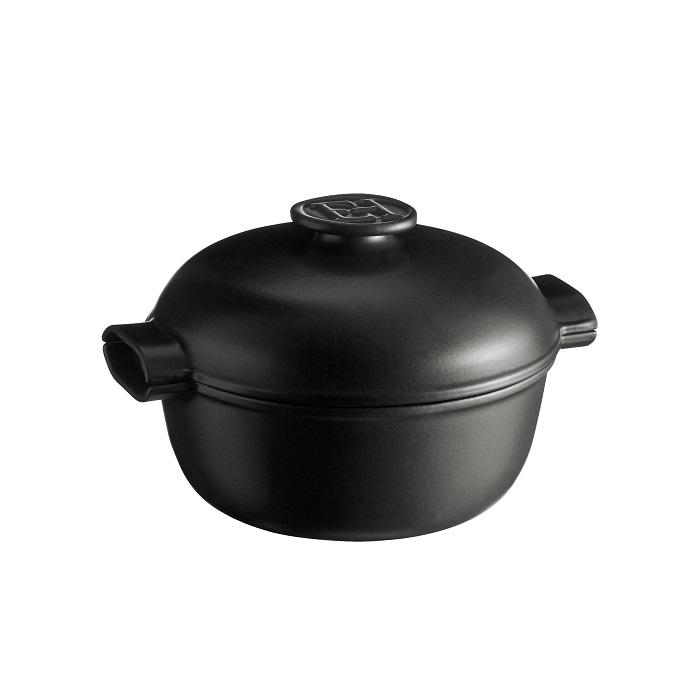 Кастрюля 4,0 л. d=27,0 см. h=20 см. с крышкой (индукция) графитовая керам Emile Henry /1/