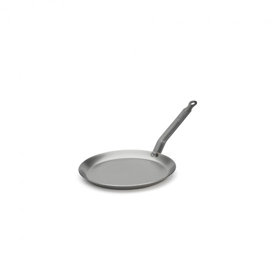 Сковорода для блинов d=22 см. h=1,8 см. 0,6 л. белая сталь (индукция) Carbone Steel De Buyer /1/5/